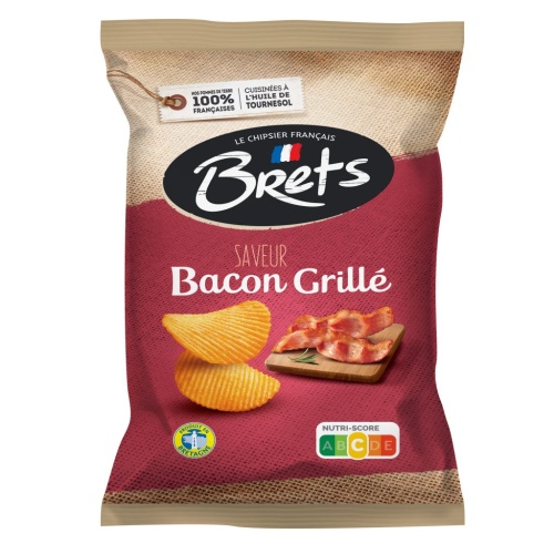 Bild brets chips gegrilde bacon 125gr