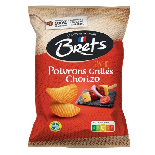 Image brets chips geroosterde paprika/chorizo 125gr