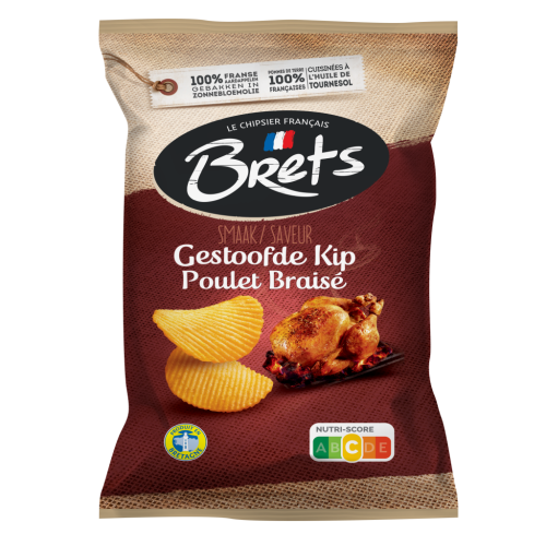 Afbeelding brets chips gestoofde kip 125gr