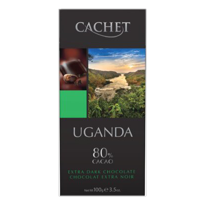 Afbeelding cachet puur 80% uganda 100gr