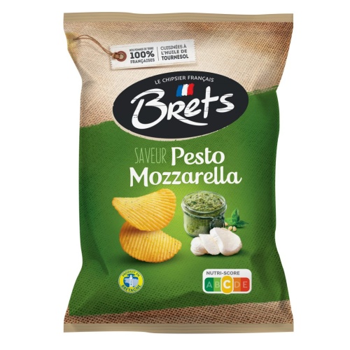 Afbeelding brets chips pesto mozzarella 125gr