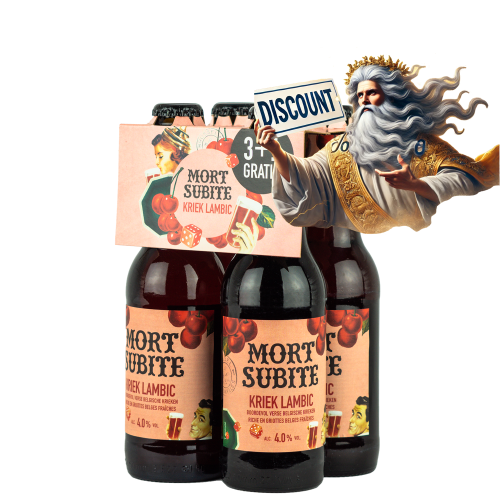 Afbeelding mort subite kriek lambic 25cl 3+1