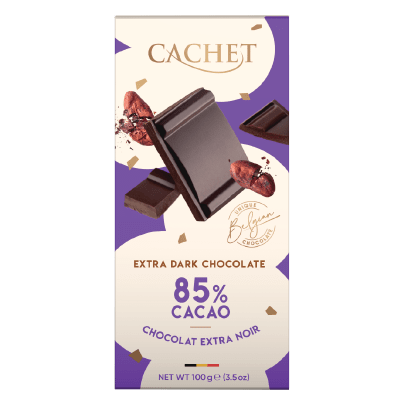 Afbeelding cachet puur 85% 100gr