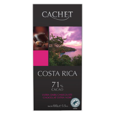 Afbeelding cachet puur 71% costa rica 100gr