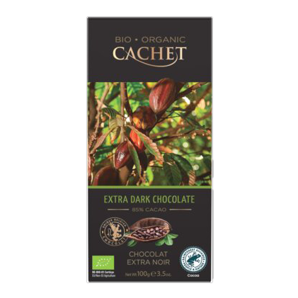 Afbeelding cachet puur 85% 90gr