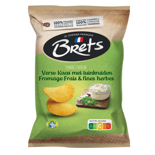 Afbeelding brets chips verse kaas/kruiden 125gr