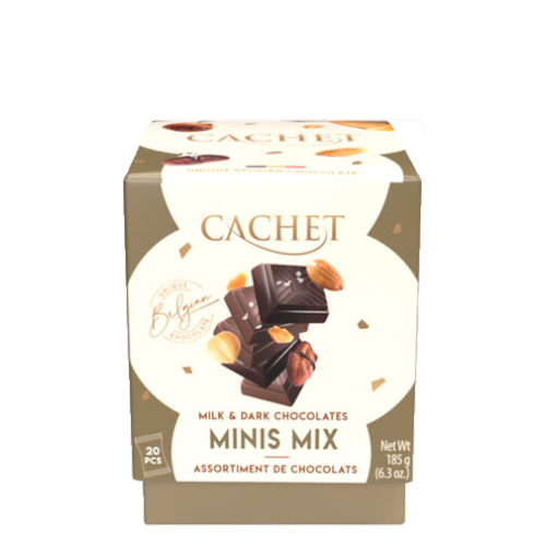 Afbeelding cachet pralines mix goud 185gr