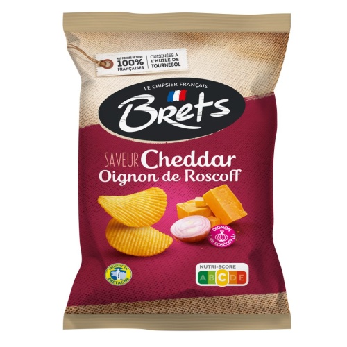 Afbeelding brets chips cheddar & roscoff ui 125gr