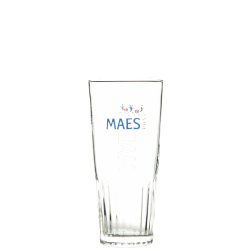 Bild glas maes pils ribbel 25cl