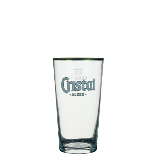 Image glas cristal alken boerke gouden rand 25cl 